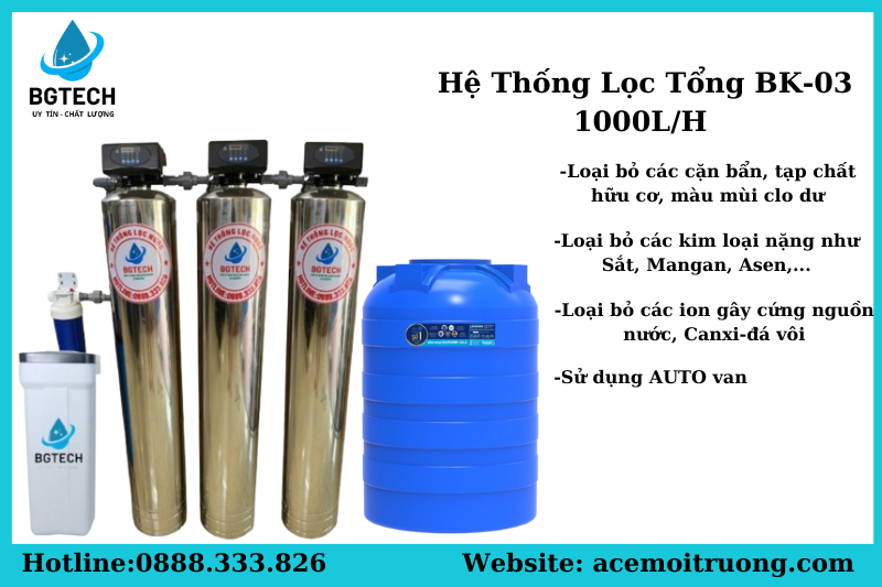 Hệ Thống Lọc Nươc Giếng Khoan BK03-Van Tự Động